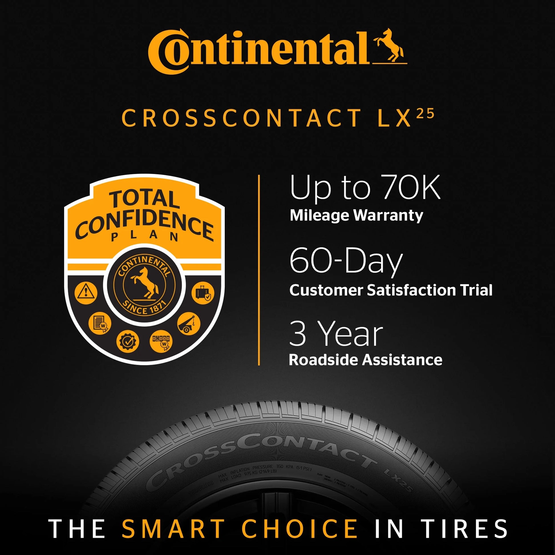 Continental Crosscontact LX25 All Season 235/55R20 102V Suv/Crossover Tire