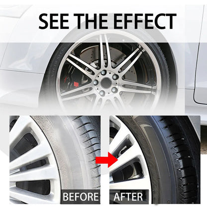 500G Tire Care Wax with Tire Wax Special Sponge Car Tyre Shine Brightener Long Lasting Protection Auto Tire Shiny Cream Polisher