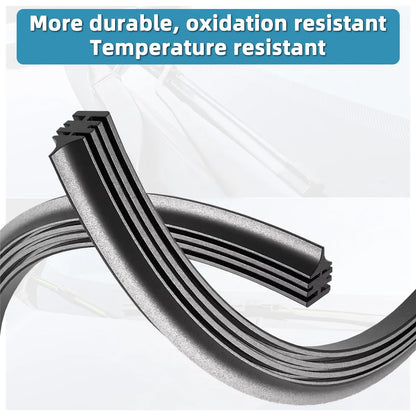 1PC of Car Windshield Wiper Blade J/U Universal Soft Rubber All Season Boneless Car Wiper Blade 12 "13" 14 "15" 16 "17" 18 "19"