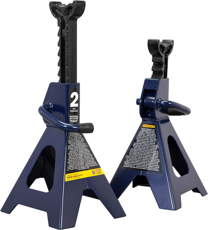 AT82001UR Torin Hydraulic Trolley Service/Floor Jack Combo with 2 Jack Stands, 2 Ton (4,000 Lb), Blue