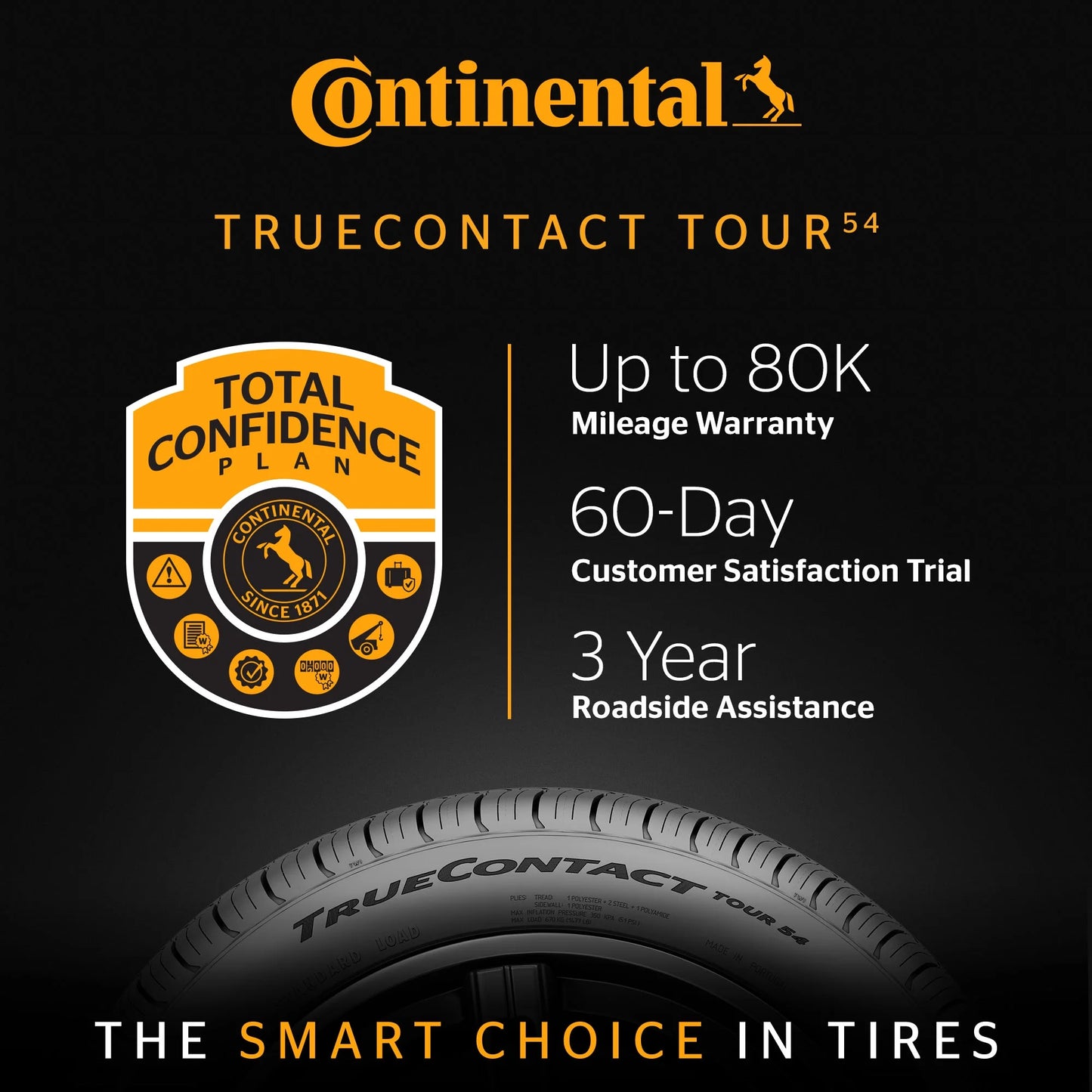 Continental Truecontact Tour 54 All Season 225/45R18 91V Passenger Tire