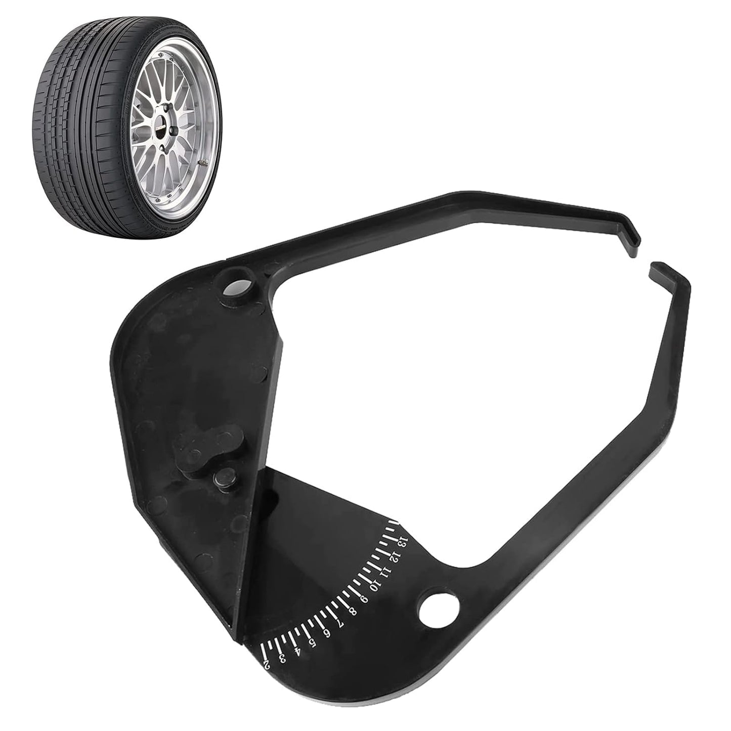 Car Tire Caliper, Wheel Caliper Tool, Wheel Width Caliper, Portable Wheel Rim Width Measuring Tool Tire Balancer Car Wheel Caliper Car Measuring Tool