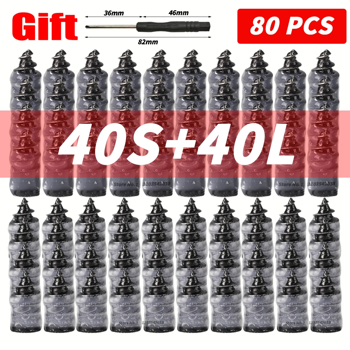 10-100PCS Universal Vacuum Car Tyre Repair Rubber Nail for Car Motorcycle Scooter Tubeless Tire Repair Kit Glue Free Tire Nails