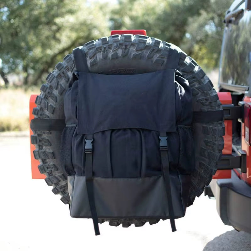 Car Spare Tire Garbage Bag Tool Storage Bag Spare Tire Hanging Bag Desert Off-Road Spare Tire Storage Bag for Trucks and Suvs