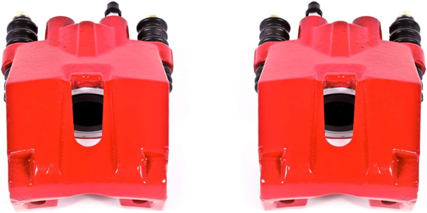 Rear Red Powder Coated Brake Caliper Pair for Ford F-150 2004-11 | Lincoln Mark LT 2006-08 - High-Temp Brake Caliper Upgrade, S4858