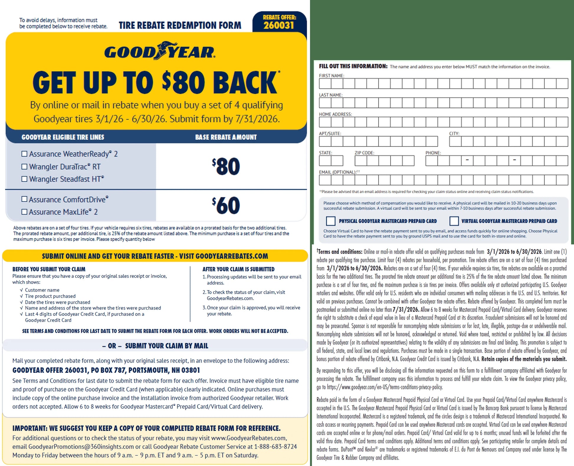 Goodyear Assurance Weatherready 2 All Weather 245/65R17 107H Passenger Tire