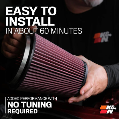 Cold Air Intake System: High-Flow Air Filter, Increase Performance & Towing: Compatible with 2007-2010 Chervlot/Gmc: Silverado 2500 & 3500, Sierra 2500 & 3500, 57-3066