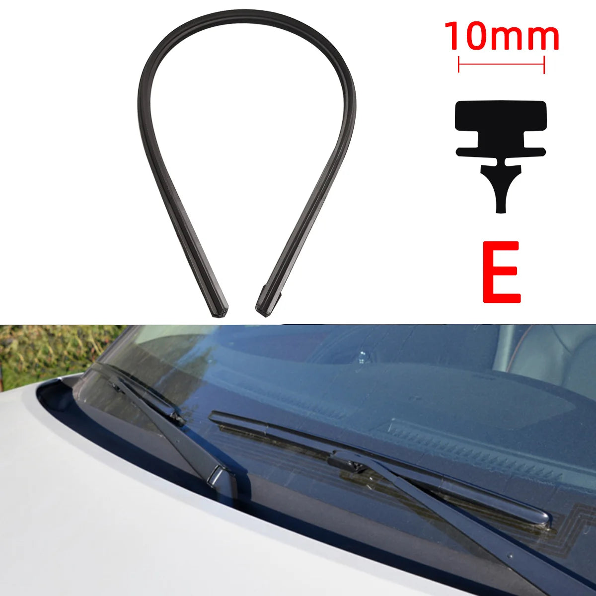 Auto Car All Seasons Windshield Wiper Blades Refills Natural Rubber Strips Wiper Blade Replacement Parts All Types Fit 14"- 32"
